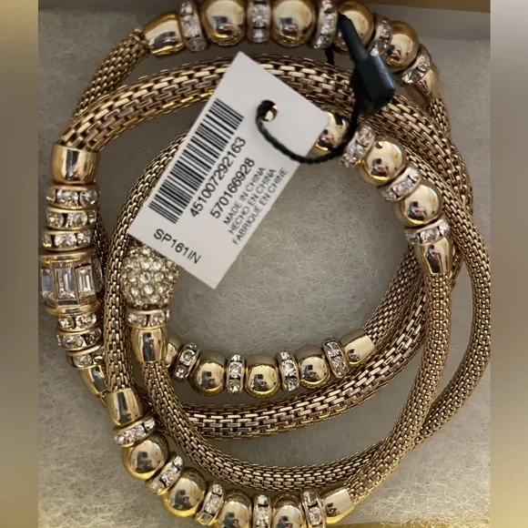 White House Black Market Gold and Sparkle Bracelets - Picture 3 of 5